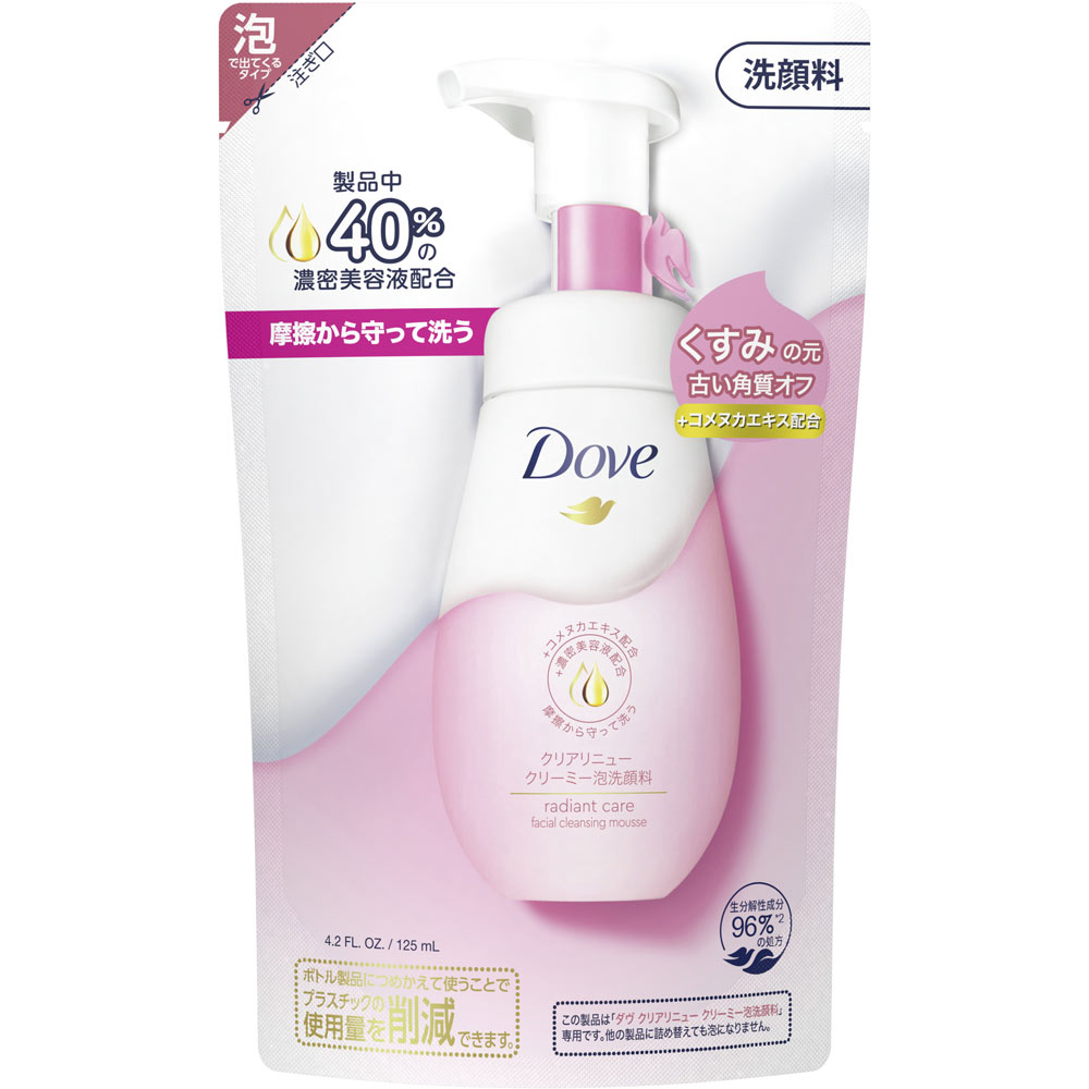 楽天市場】ダヴ(Dove) クリアリニュー クリーミー泡洗顔料 つめかえ用