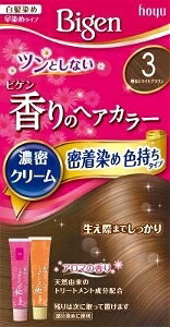 6~10個セット まとめ買いホーユー ビゲン 香りのヘアカラー クリーム 明るいライトブラウン 3 白髪用ヘアカラー ヘアカラー ヘアケア 40+40g|NicoBase