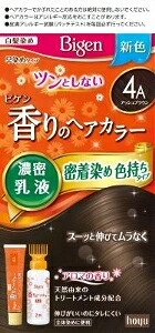 6～10個セット まとめ買い ホーユー ビゲン 香りのヘアカラー 濃密乳液 4A 白髪用ヘアカラー ヘアカラー ヘアケア 40g+60ml 5,762円