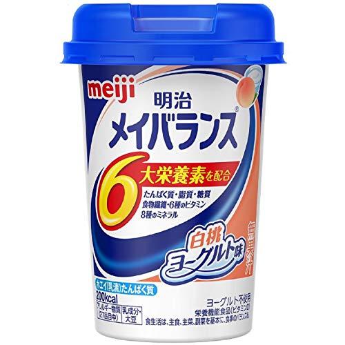 6～10個セット まとめ買いメイバランスミニ カップ 白桃ヨーグルト味 125mL&times;12本｜NicoBase