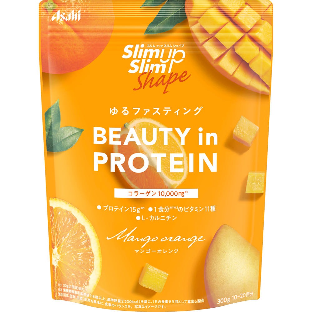 6～10個書き割り まとめ買いスリムアップスリムシェイプ BEAUTY インチ PROTEIN マンゴーオレンジ色 300g