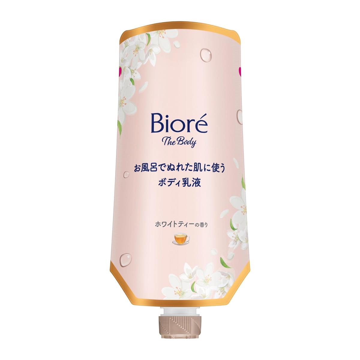 6～10個セット まとめ買い 花王 ビオレ ザ ボディ お風呂でぬれた肌に使うボディ乳液 肌しっとり ホワイトティーの香り つりさげパック 285ml