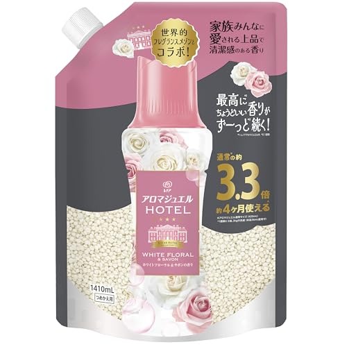6～10個仕掛ける まとめ買いP\u0026G レノア ハピネス アロマジュエル ホワイトフローラル＆サボンの芳ばしさ 詰替用 1410mL