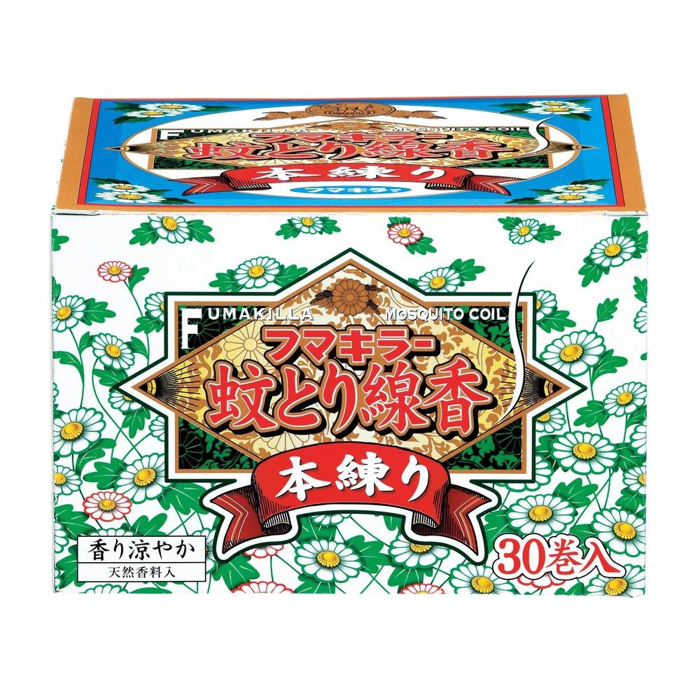 6～10個仕掛ける まとめ買い フマキラー 蚊取り線香 本練り レギュラー大きさ函入 30巻
