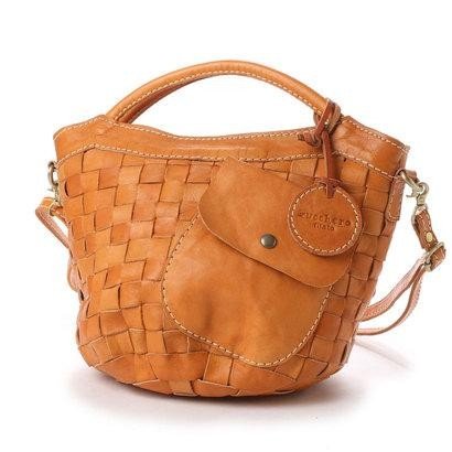 ズッケロ フィラート zucchero filato カウレザーメッシュ2wayハンドバック （赤銅色） サライ