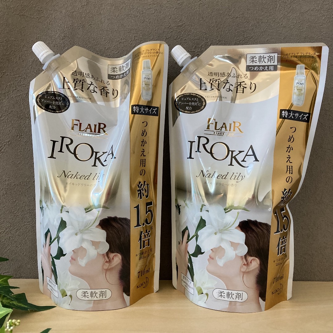 公式通販 フレア フレグランス IROKA 柔軟剤 ネイキッドリリーの香り 詰め替え 大サイズ 710ml ×2個 NicoBase SALE