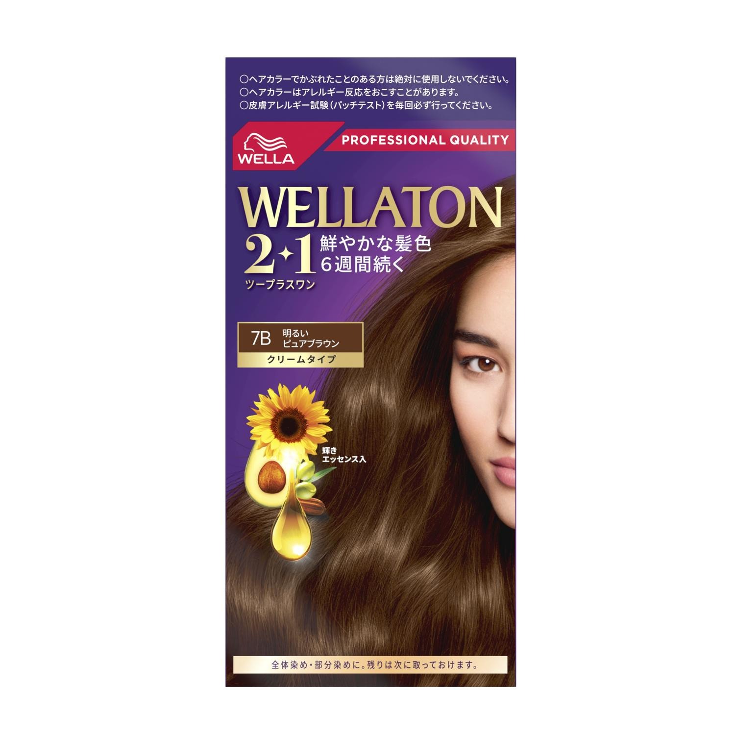 6～10個セット まとめ買いP&G ウエラトーン 2+1 クリームタイプ 7B 明るいピュアブラウン 60g+60g+7.3ml｜NicoBase