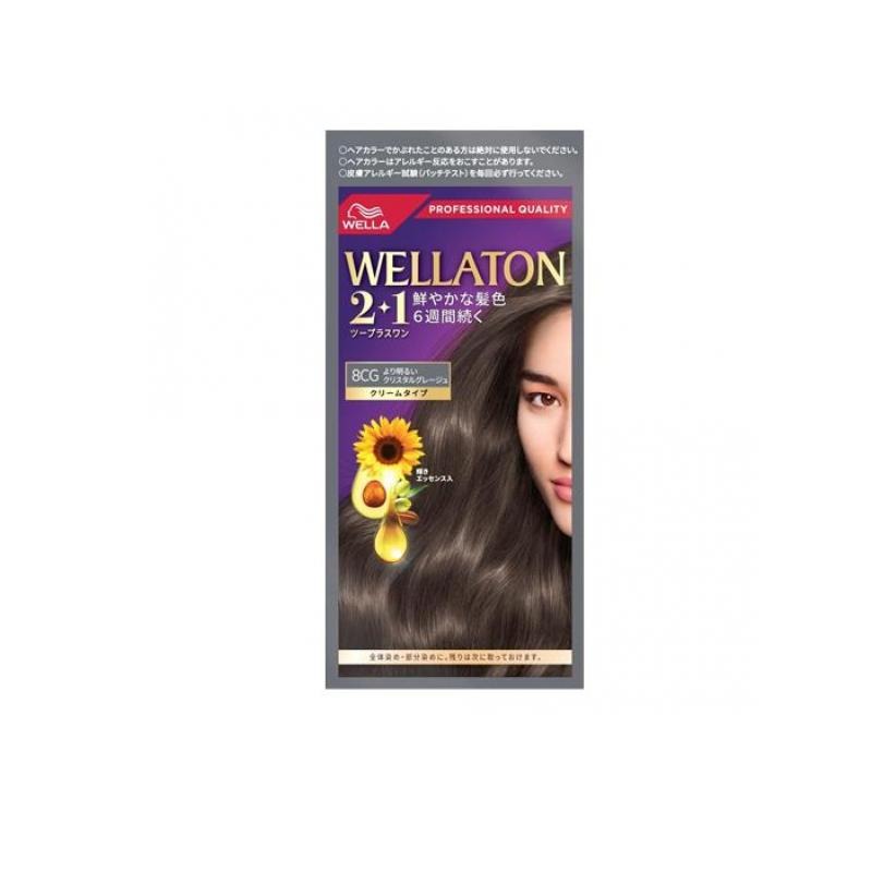 6～10個セット まとめ買いウエラジャパン合同会社 ウエラトーン2+1 クリームタイプ 8CG A剤60g+B剤60g+輝きエッセンス7.3ml｜NicoBase