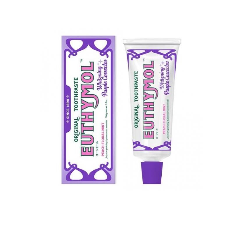 6～10個セット まとめ買い銀座ステファニー化粧品 EUTHYMOL ユーシモール歯磨き ホワイトパープル ピーチフローラルミント 106g｜NicoBase