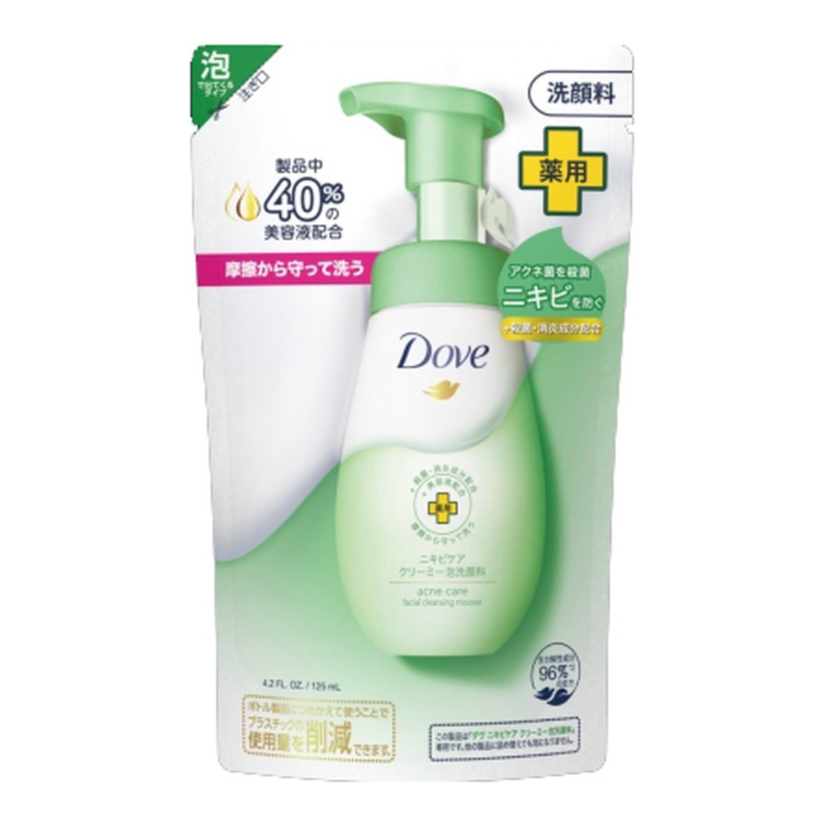 6～10個セット まとめ買い ユニリーバ・ジャパン株式会社 ユニリーバ ダヴ ニキビケア クリーミー泡洗顔料 つめかえ用 薬用 洗顔フォーム 125ml