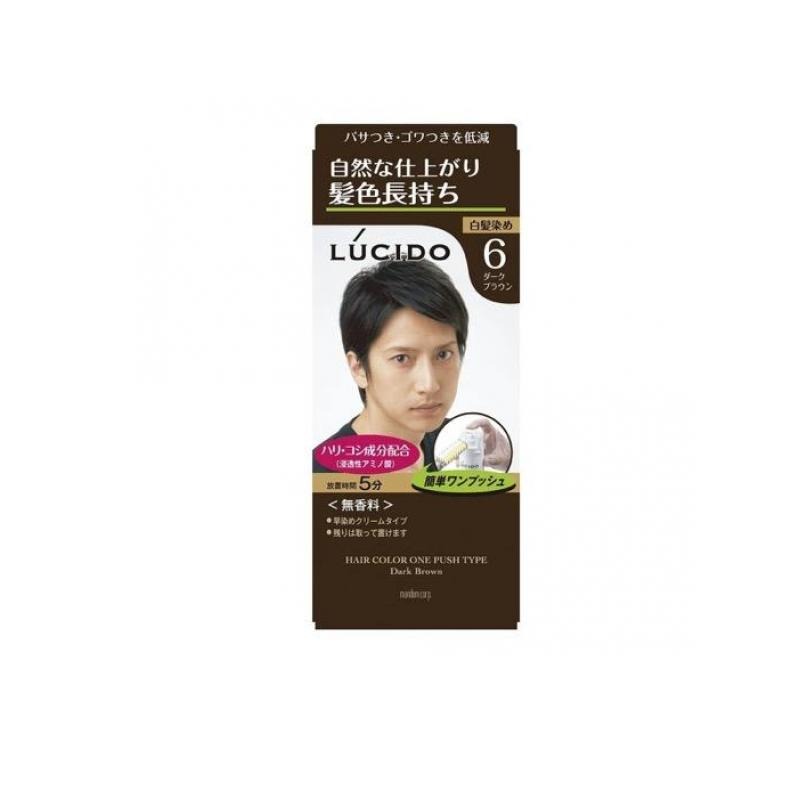 6～10個仕掛ける まとめ買いマンダム ルシード ワンプッシュケアカラー うす暗い赤銅色 1剤50g・2剤50g
