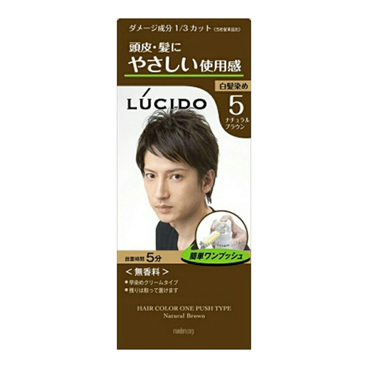 6～10個仕掛ける まとめ買いマンダム ルシード ワンプッシュケアカラー 自然的赤銅色 1剤50g・2剤50g