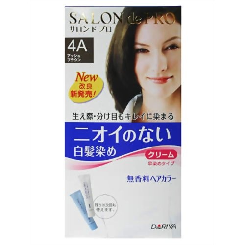 6～10個仕掛ける まとめ買いダリヤ サロンドプロ 無芳ばしさ髪の毛色合い 早染め皮膚軟化剤 4A アッシュブラウン 40g(1剤) + 40g(2剤)