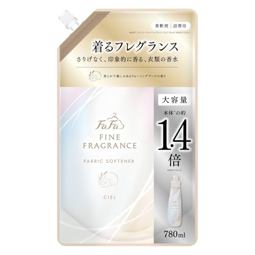 6～10個セット まとめ買い NSファーファ・ジャパン ファーファ ファインフレグランス 柔軟剤 シエル 詰替 大容量 ウォーミングブーケの香り 780ml