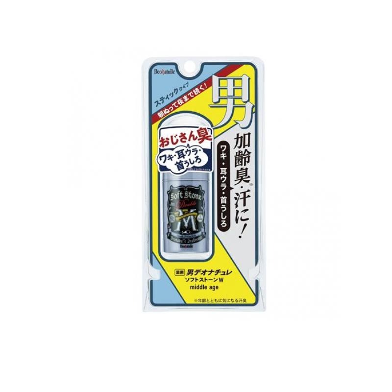6～10個仕掛ける まとめ買いシービック（CBIC） 薬用デオナチュレ 男ホンブルグ帽石ころW ミドルエイジ 20g