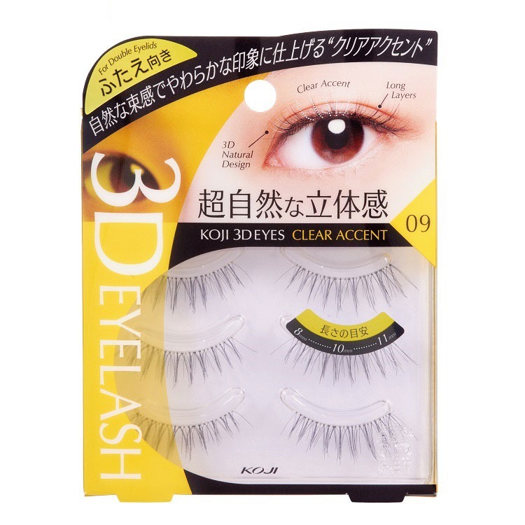 6～10個セット まとめ買い 株式会社コージー本舗 コージー本舗 3DEYESアイラッシュ09 クリアアクセント つけまつげ 3ペア 6,327円