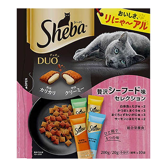 6～10個セット まとめ買い マースジャパンリミテッド シーバデュオ 贅沢シーフード味セレクション 200g