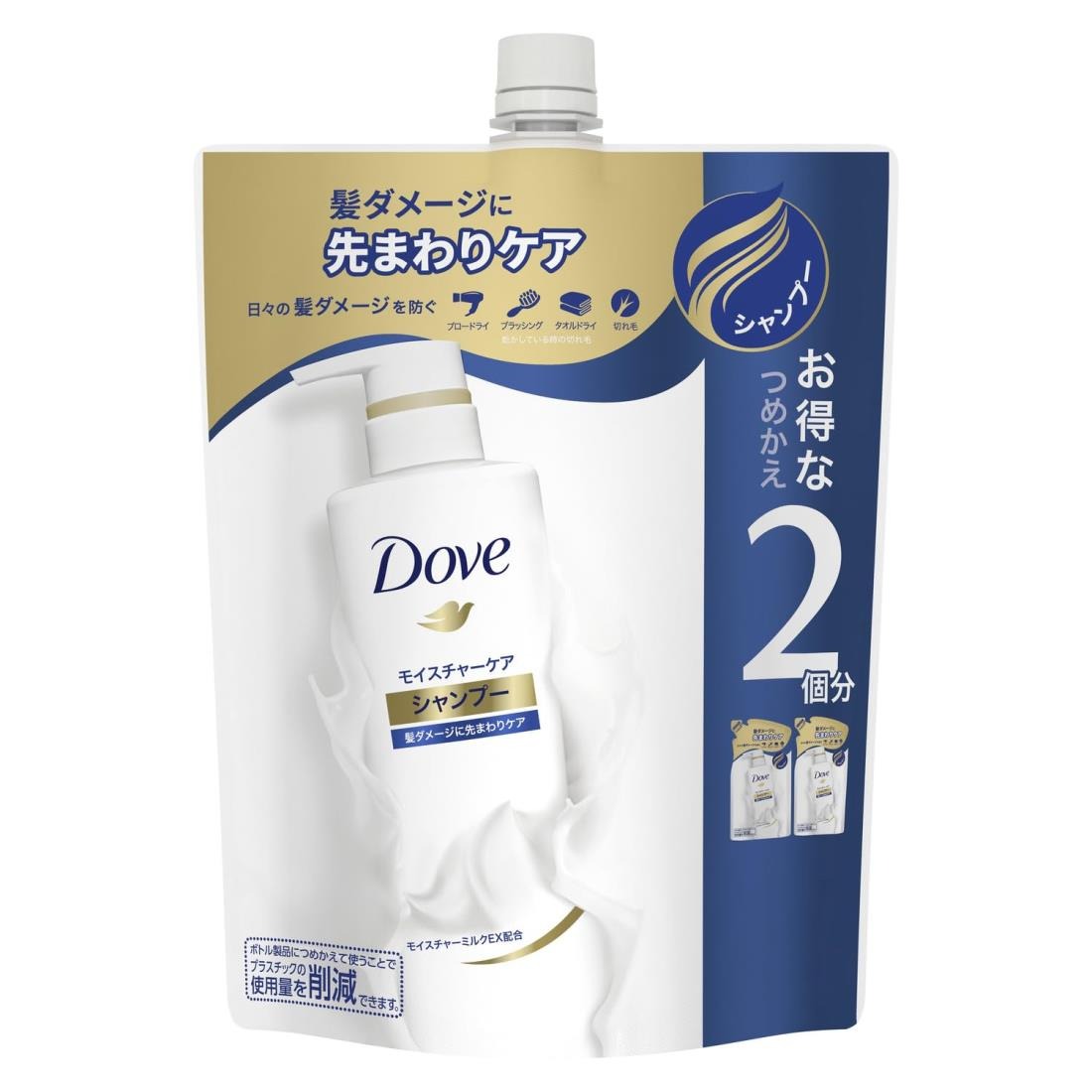 6～10個セット まとめ買いユニリーバ・ジャパン株式会社 ダヴ モイスチャーケア シャンプー 詰替 700g｜NicoBase