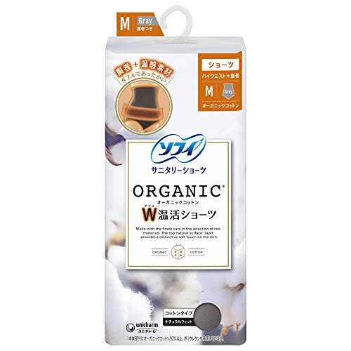 6～10個書き割り まとめ買いユニ・チャーム ソフィ オーガニックコットン W温活さる股引き M 薄墨色 1枚