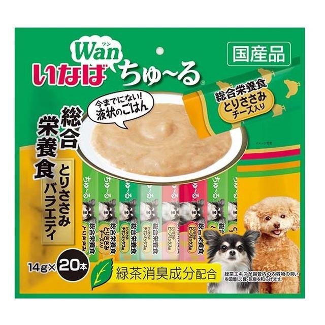 6～10個セット まとめ買いいなばペットフード 犬用ちゅ?る ちゅーる 総合栄養食 とりささみ バラエティ 犬用おやつ 14g×20本