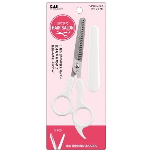 6～10個セット まとめ買い 貝印 ヘアスキハサミ キャップ付 1個