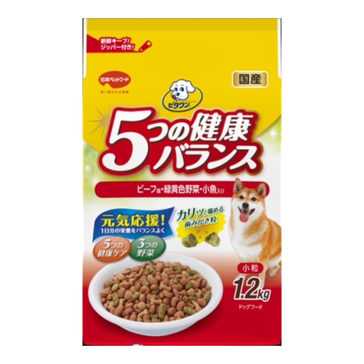 6～10個仕掛ける まとめ買い日本愛玩動物ボンネット ビタワン ドッグフード 5つの思わしい平衡にする 素粒子 牛肉味・草片入り口・入口 1.2kg