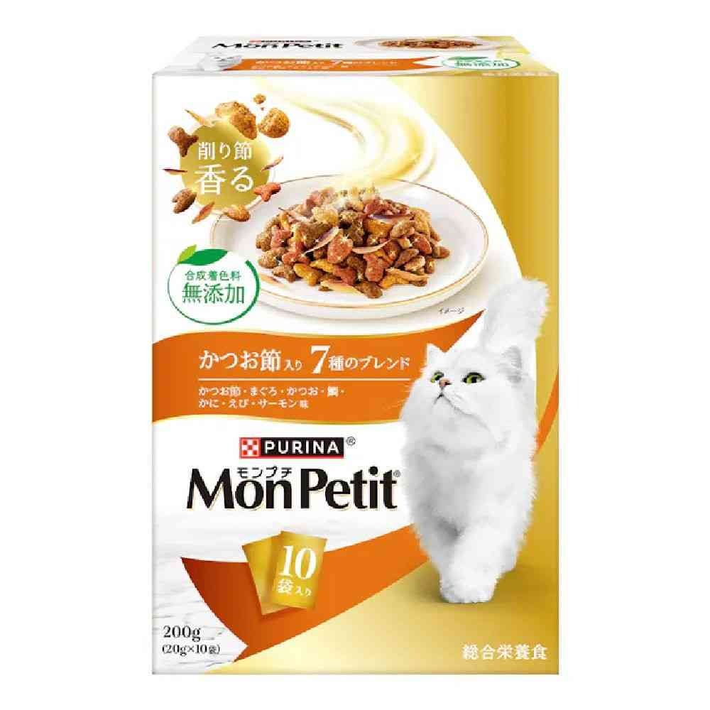 6～10個セット まとめ買い ネスレ日本株式会社 モンプチボックス かつお節入り7種のブレンド 200g
