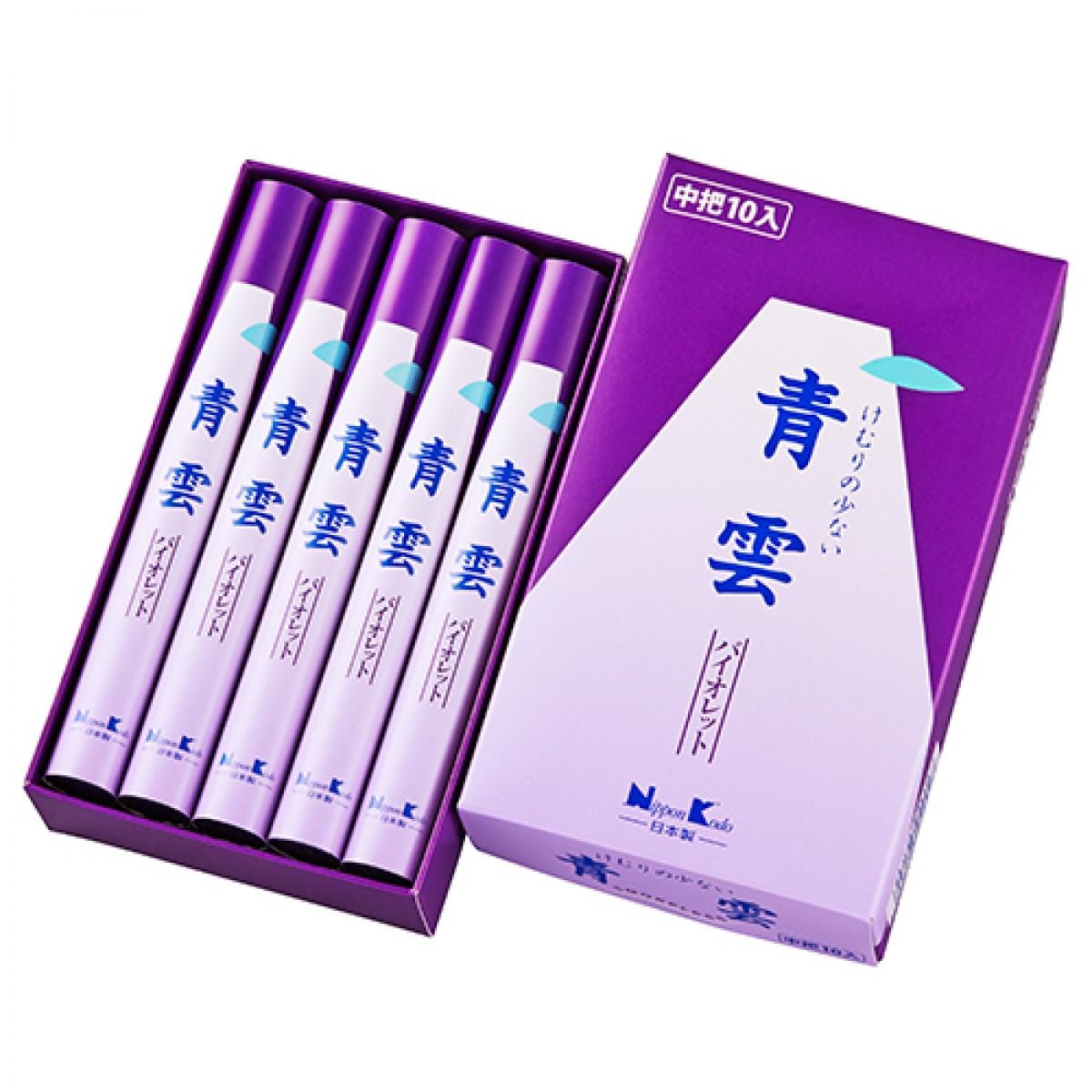 6～10個セット まとめ買い 日本香堂 青雲バイオレット 中10把入 約19g×10 9,339円