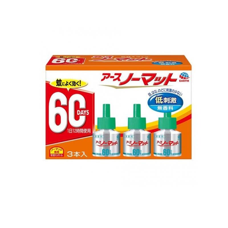 6~10個セット まとめ買いアース製薬 アースノーマット 取替えボトル60日用 無香料 置き型タイプ 殺虫剤 殺虫 防虫剤 45ml×3|NicoBase
