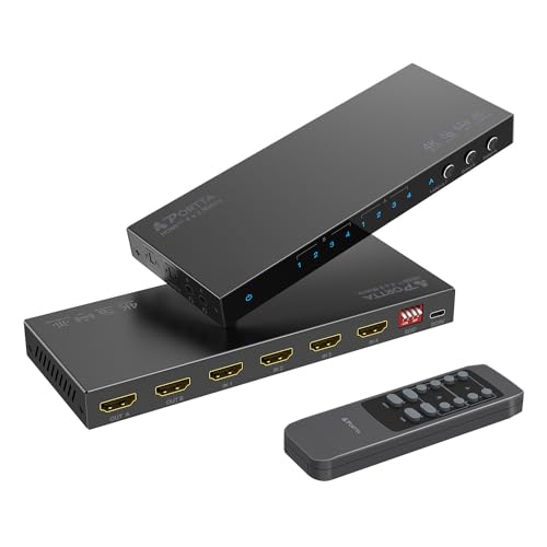 PORTTA 4K 60サイクル HDMI行列 4x2 4インプット 2最終生産物 スイッチスプリッター Toslink 3.5粍オーディオエクストラ