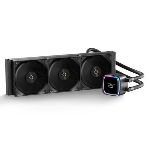Ocypus Iota L36 CPUクーラー 水冷、デジタルディスプレイ、360MM AIO 簡易水冷CPUクーラー、効率的な冷却ポンプ、AR|nicobeststore