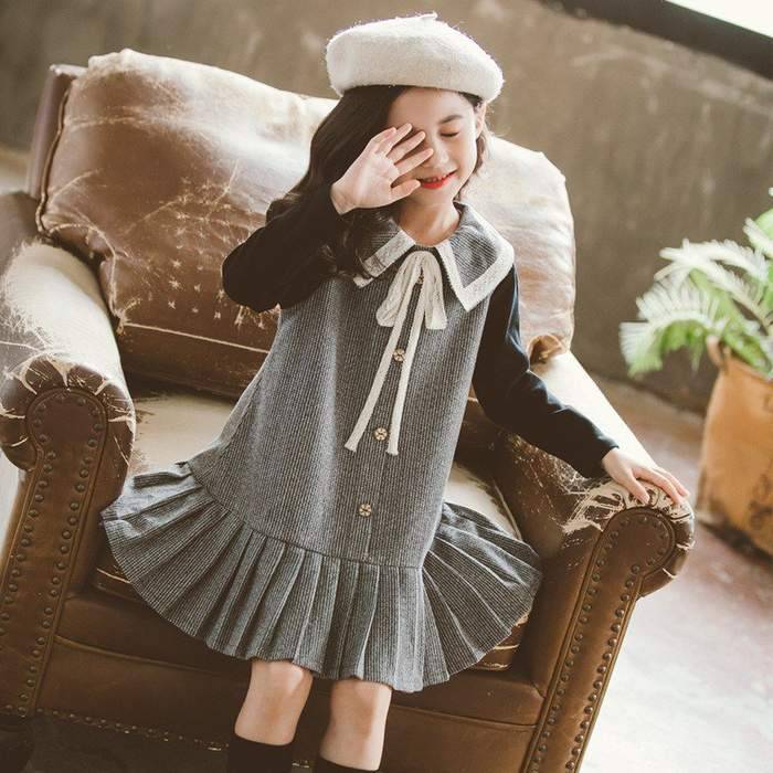 楽天市場】長袖ワンピース キッズ 秋冬 女の子 韓国子供服 おしゃれ 可愛い 春秋 発表会 卒園式 入学式 パーティ 110cm-160cm :  Niko Plaza