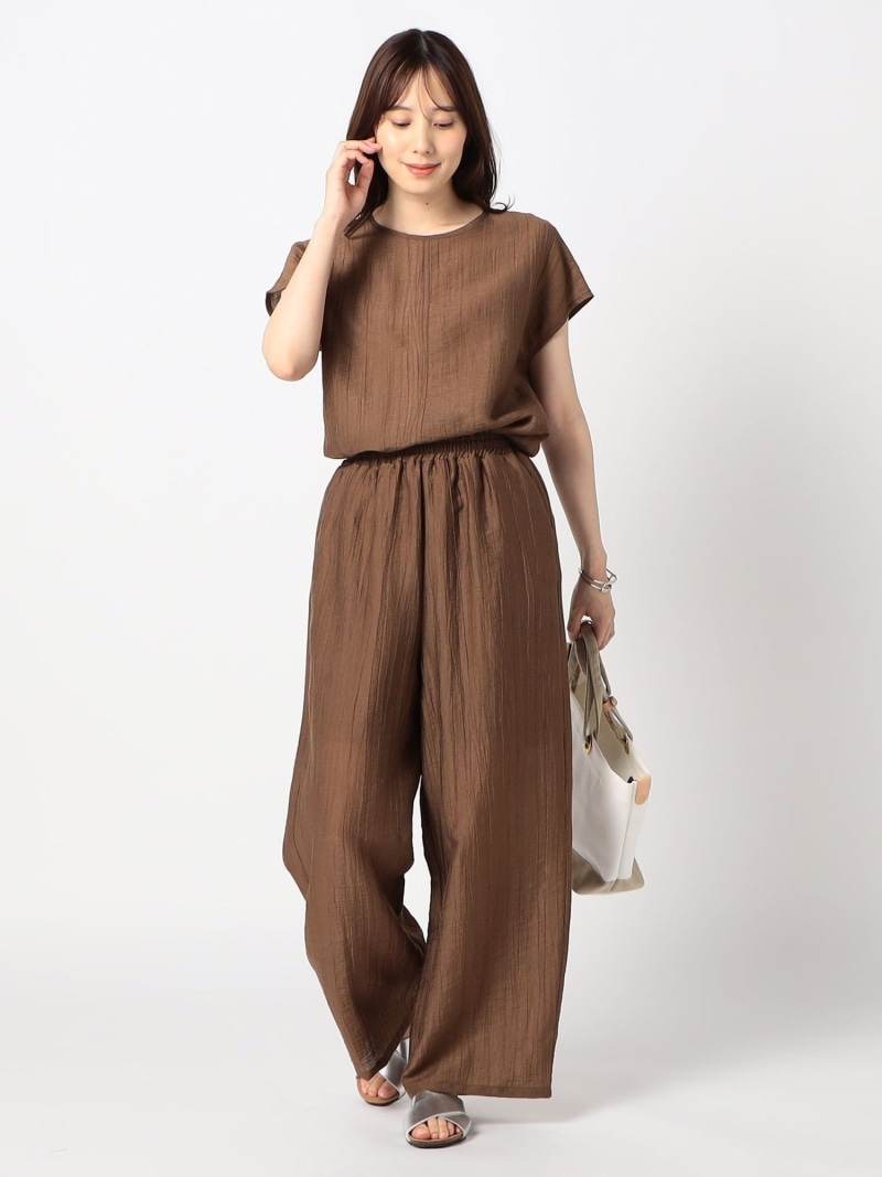 【仕掛ける計画すること】シアーリネンタッチセットアップ Grand PARK NICOLE ニコル 衣装・御召しもの 余分の物の衣装・御召しもの 薄墨色 黄色 ベージュ 赤銅色【貨物輸送無料】[ Fashion]