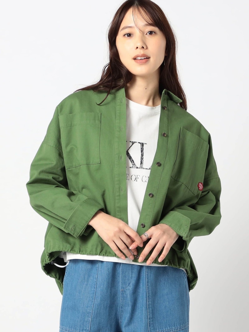 【BROOKLYN OVERALL 】ドロスト仕様 ブルゾンライクシャツ Grand PARK NICOLE ニコル トップス シャツ・ブラウス ホワイト カーキグリーン ネイビー【送料無料】[ Fashion]