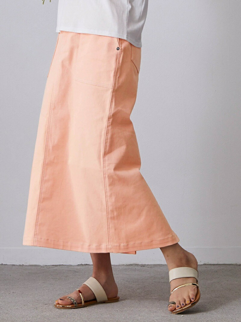 カラーカツラギロングタイトスカート Nicole イチナナキューダブリュジー White カラーカツラギロングタイトスカート Nicole イチナナキューダブリュジー White