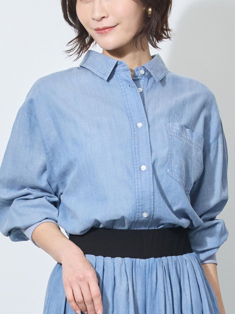 【WALDO】2.5オンスデニムシャツ NICOLE white ニコル クラブ トップス シャツ・ブラウス ブルー ネイビー【送料無料】[ Fashion]