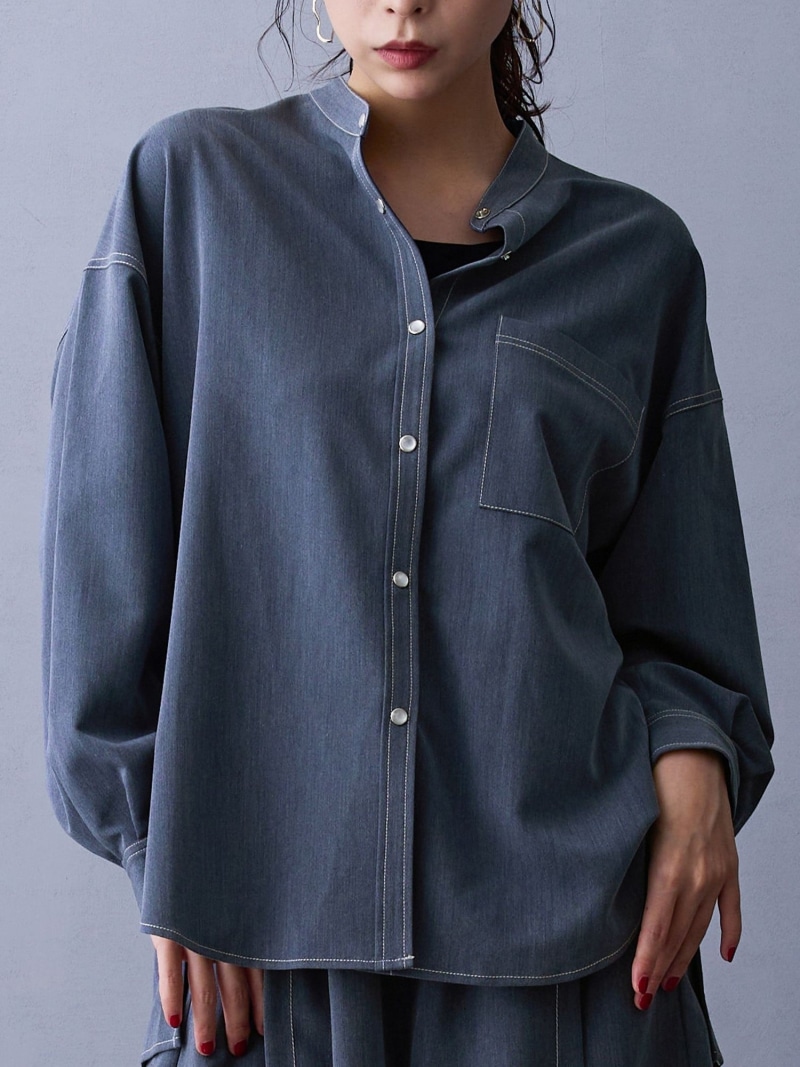 楽天市場】【WALDO】レギュラー衿オーバーシャツ NICOLE white ニコル