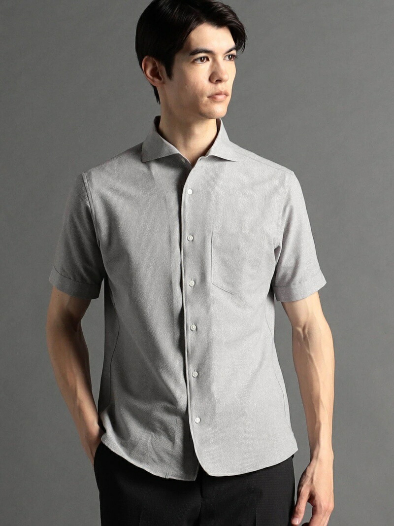 楽天市場】【ex/tra】ギンガムチェック スタンドカラー半袖シャツ