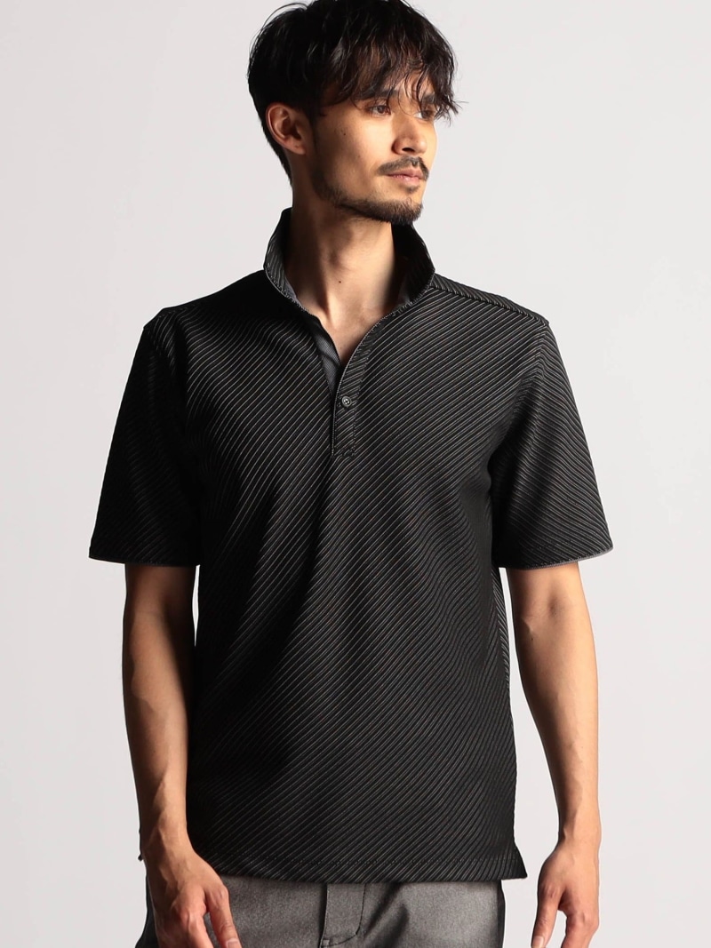 【25年モデル EC限定再販売】ブライトタックバイアススキッパーポロシャツ NICOLE CLUB FOR MEN ニコル トップス ポロシャツ ブルー ホワイト ネイビー ブラック【送料無料】[ Fashion]