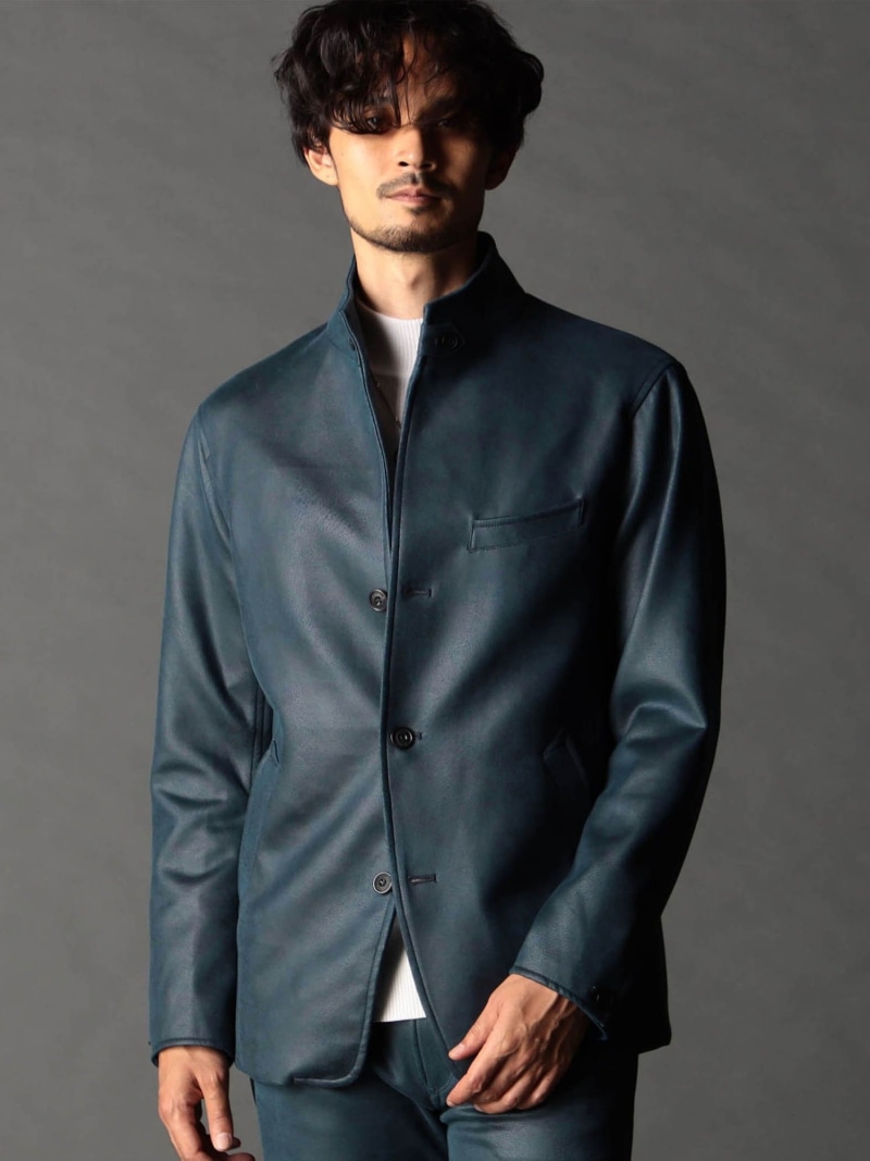 スタンドカヴァーオールジャケット NICOLE CLUB FOR MEN ニコル ジャケット・アウター 余分の物のジャケット・アウター 黒いこと 薄墨色 青味【貨物輸送無料】[ Fashion]