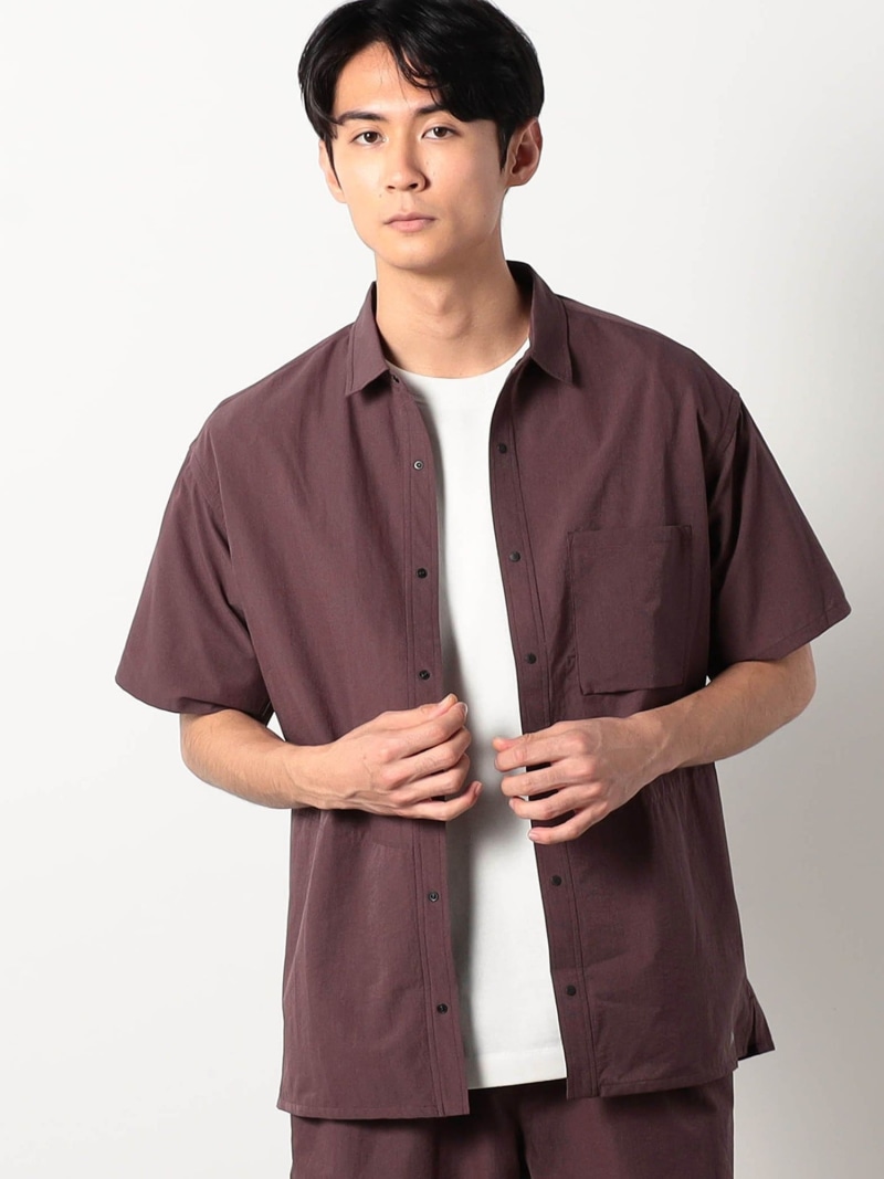 【SALE／20%OFF】NANGA DotAir COMFY 半袖シャツ Grand PARK NICOLE ニコル トップス シャツ・ブラウス ブルー ベージュ ワインレッド【RBA_E】【送料無料】[ Fashion]｜NICOLE