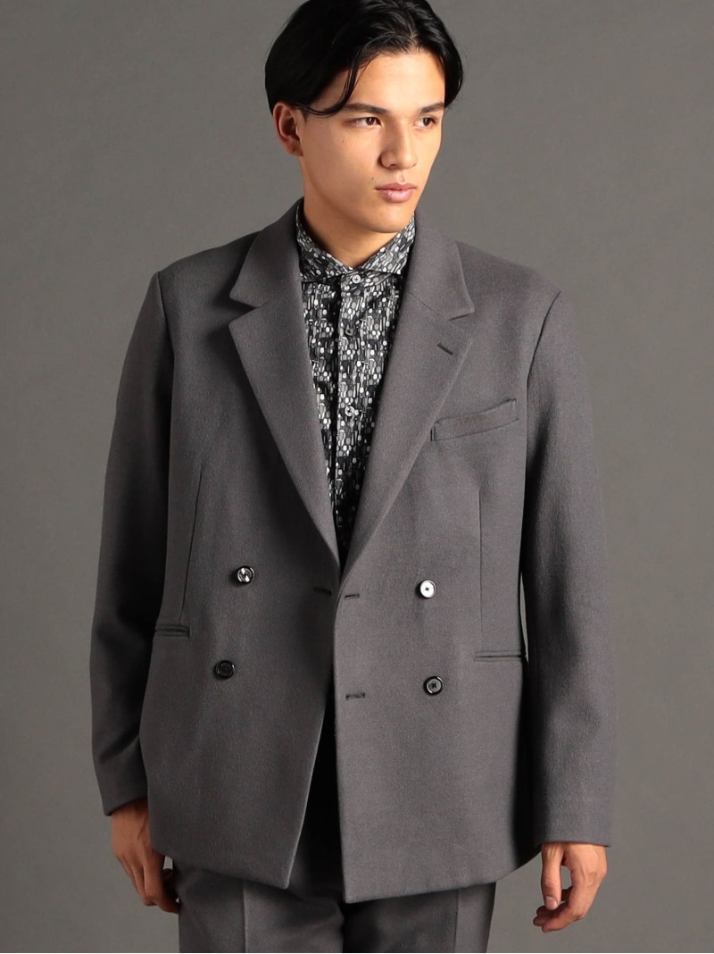 【SALE／40%OFF】ブラッシュメルトン ジャージージャケット MONSIEUR NICOLE ニコル ジャケット・アウター テーラードジャケット・ブレザー レッド ブラック グレー【RBA_E】【送料無料】[ Fashion]