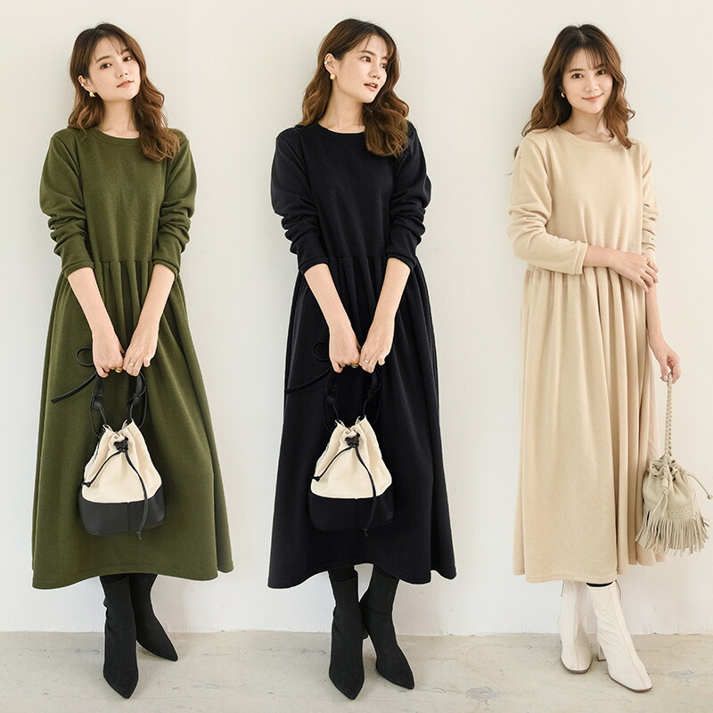 楽天市場】ワンピース ロングワンピース 長袖 レディース 春