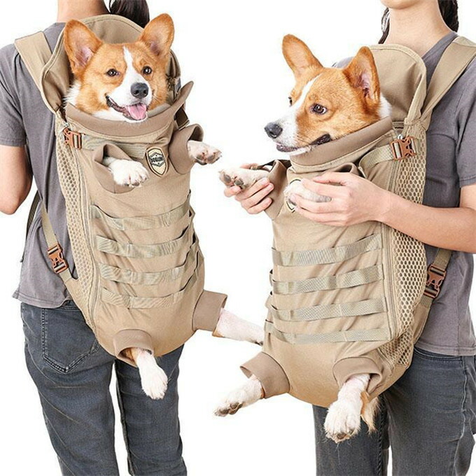 ペットバックパックサック ペットキャリアバッグ 犬のキャリアバックパック ペットバッグ ドッグ用 抱っこバック 厚地 通気 抱っこ紐 犬用 中～高齢犬 お出 旅行 リュック型 高齢犬用