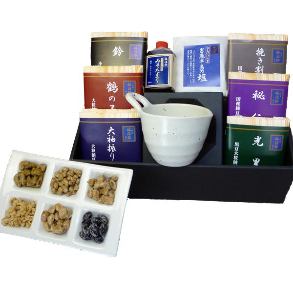 高級 納豆 【桜セット】納豆6種 12食 納豆鉢付 ギフト 二代目 福治郎 みそたまり・塩付き お誕生日 お祝い 内祝い 鶴の子 ひきわり そのまま 納豆 人気 食べ比べ まとめ買い おつまみ 健康 安全 小粒 ギフト プレゼント 贈り物