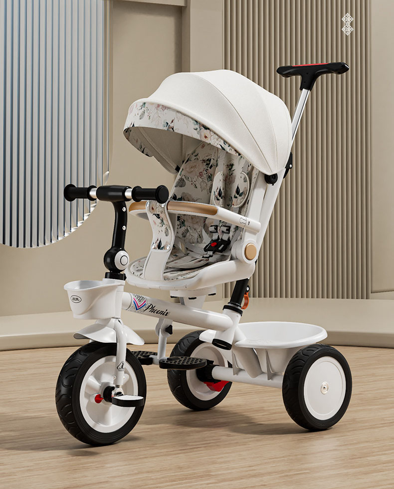 送料無料 子供用三輪車 （両対面）ベビーカー こども自転車 5ヶ月ら3歳まで ペダル付き 押し棒付き ペダル付き コントロールバー付き サンシェード は座ったり横になったりすることができ 超軽量 機能満載 三輪車 おもちゃ 乗用玩具 キッズプレゼント