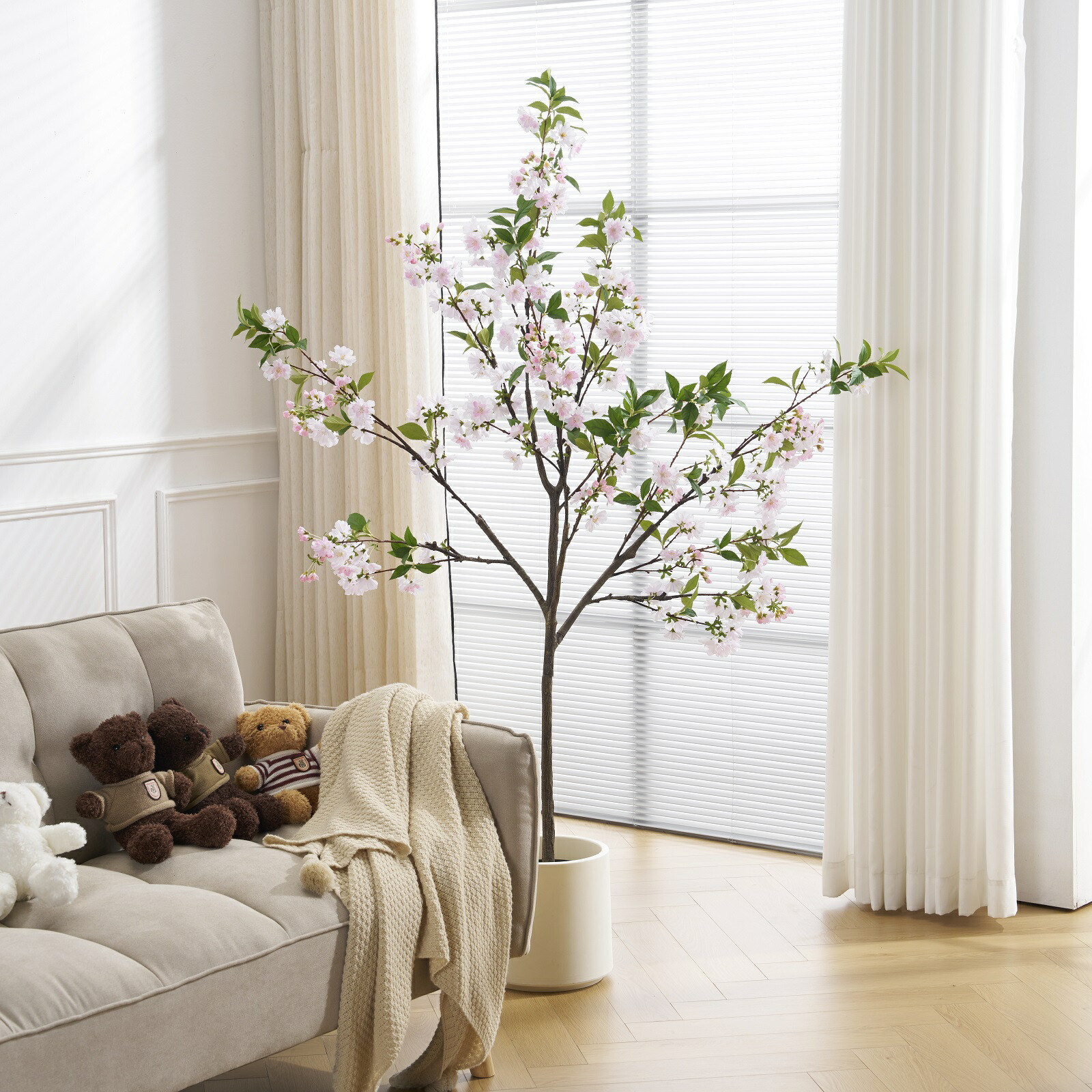 観葉植物 フェイク 八重桜 フェイクグリーン 人工観葉植物 大型 水性塗料 造花 ホテル インテリア リアル おしゃれ お祝い 樹 木 室内