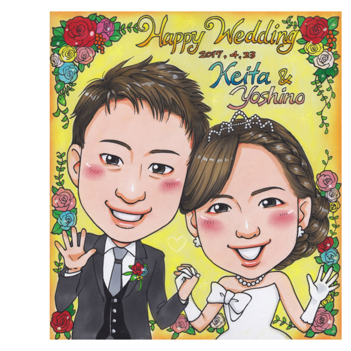 似顔絵 プレゼント 送料無料 退職祝い 定年祝い アニメタッチ 送別 退職 定年 卒業 父 母 両親 お父さん お母さん 上司 先輩 友人 色紙 ポエム 世界で 枚だけのイラスト Csg Com Py