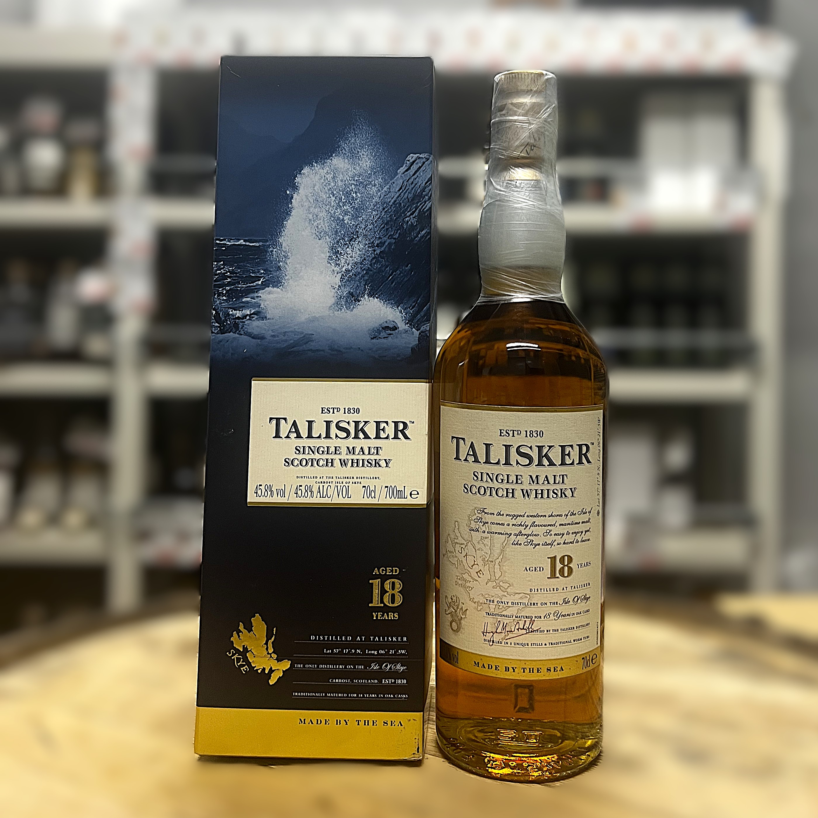 タリスカー18年旧ラベルイタリア流通品 700ml / 45.8%タリスカー スカイ島 18年熟成 オールドボトル｜Nightcap-Spirits 27,528円