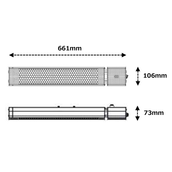 楽天市場 フェアリー 100v 壁 天井設置モデル Heat C 101s 赤外線ヒーター 完全防水 屋外 100v 暖房 賑わいマーケット 楽天市場店